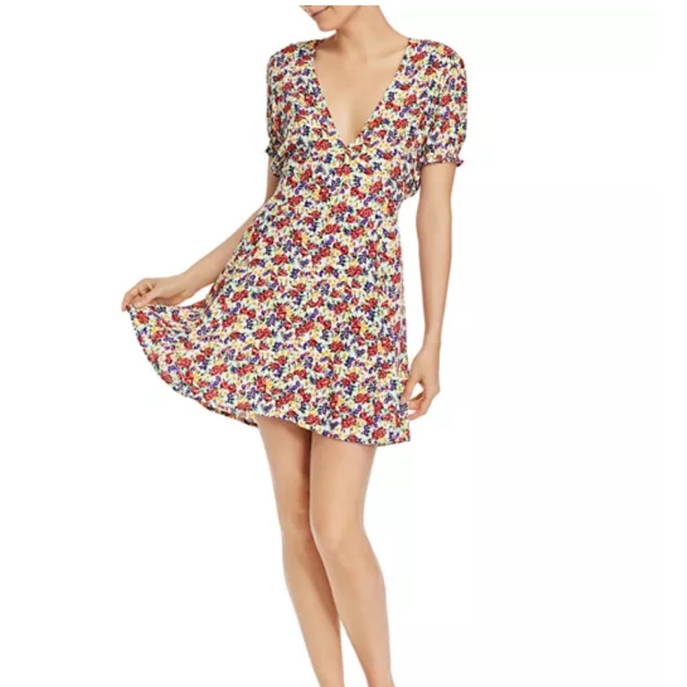 Faithfull the Brand Rafhaela Floral Mini Dress Y2K 90s Girly Summer sundress  6
